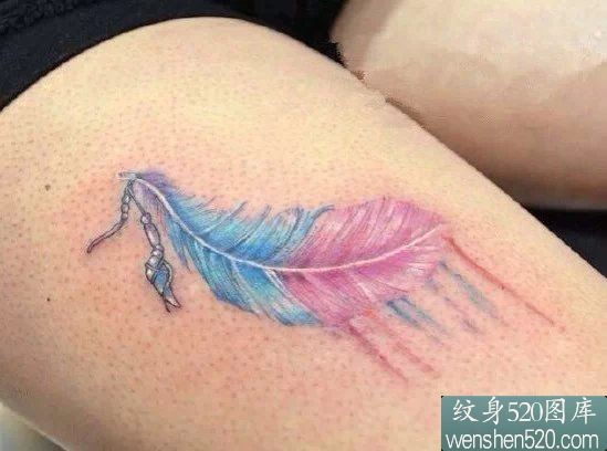 一款时尚唯美羽毛刺青套图