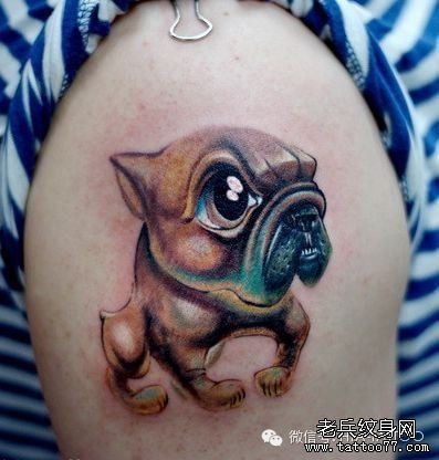 一组tattoo十二生肖の狗纹身图案由纹身提供