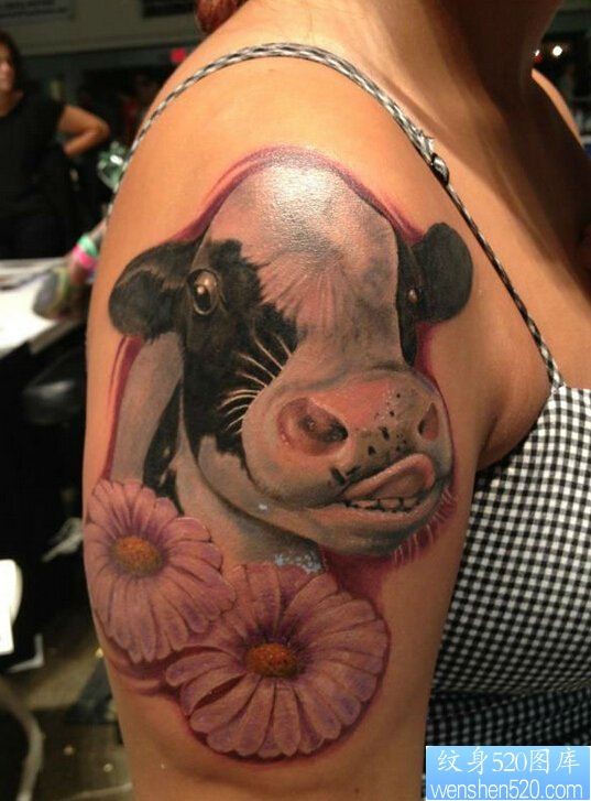 一组tattoo十二生肖の牛纹身图案