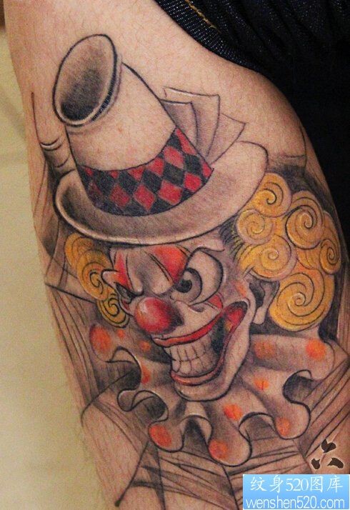 手臂小丑纹身图案