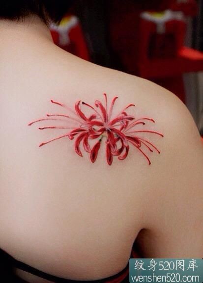 6张梦幻美丽的花儿纹身套图