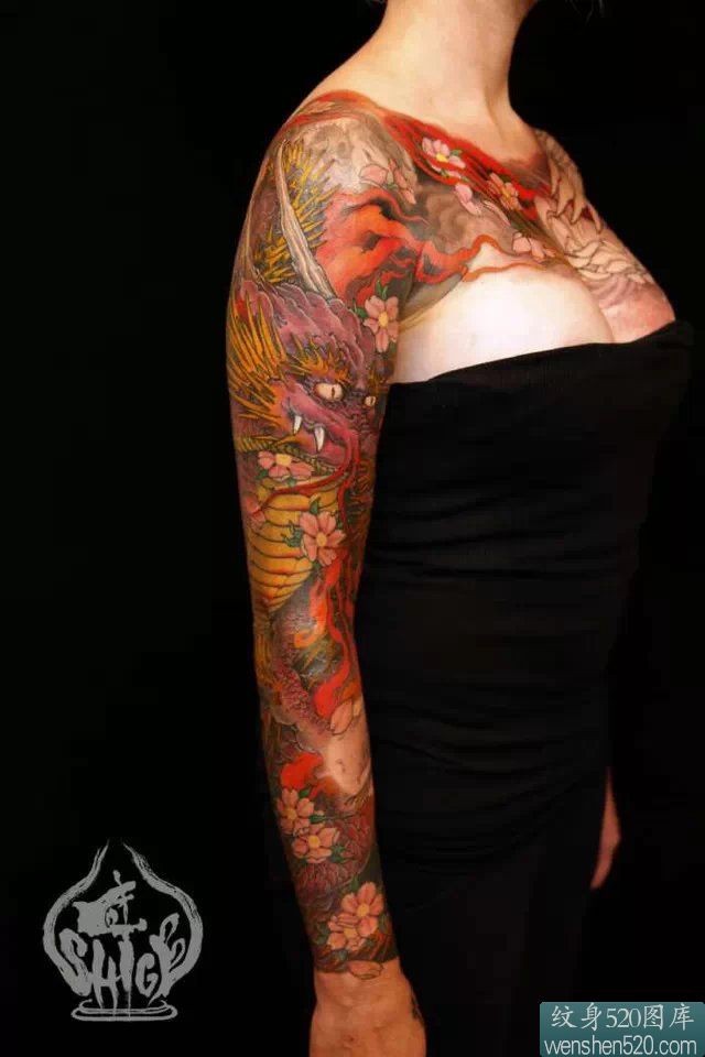 9张好看的花臂纹身套图