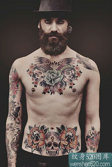 欧美男士超酷纹身图案