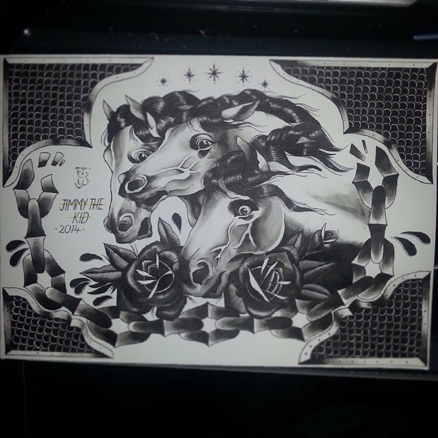 一组漂亮的old school 纹身图案