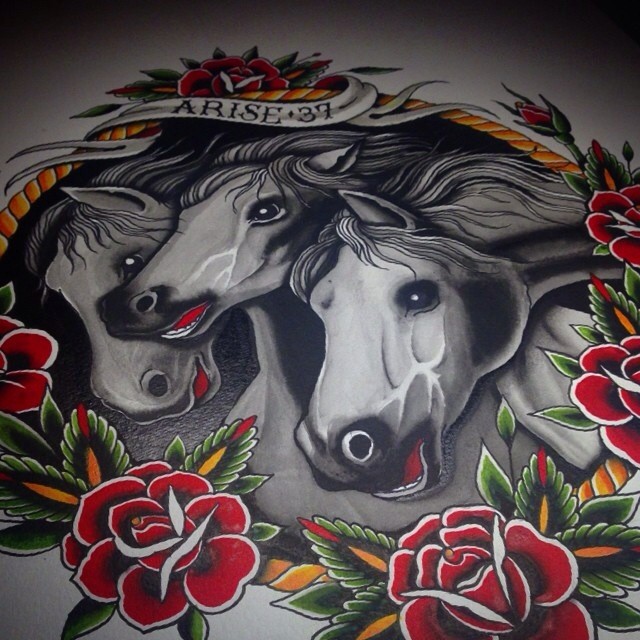 一组漂亮的old school 纹身图案