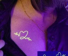 一组漂亮有个性的荧光纹身