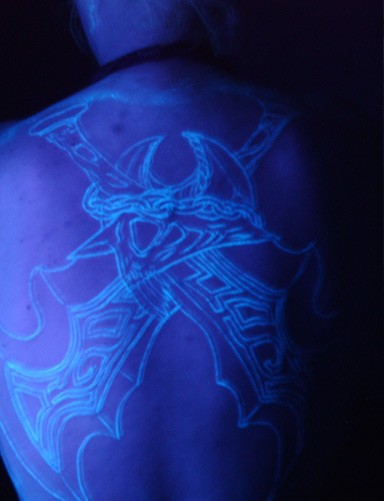 一组漂亮有个性的荧光纹身