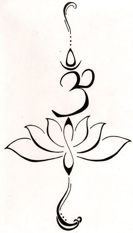 漂亮时尚的梵文纹身手稿