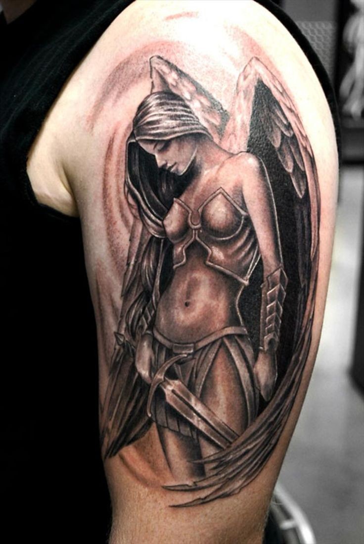 上帝的使者，善良的化身：手臂上的天使纹身