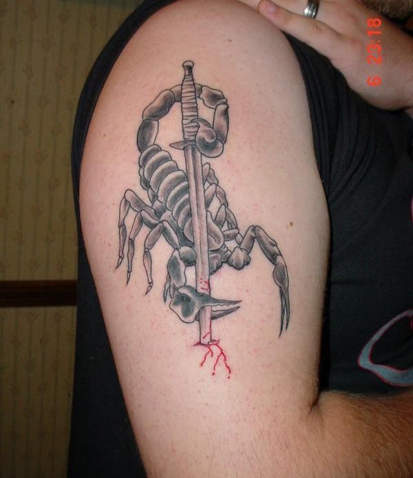时尚帅气的蝎子纹身