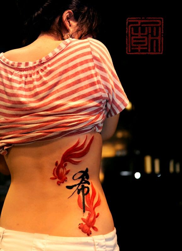 美女纹身师Joey Pang的纹身作品