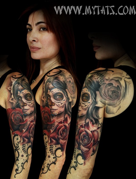 纹身艺术家露西手臂纹身佳作