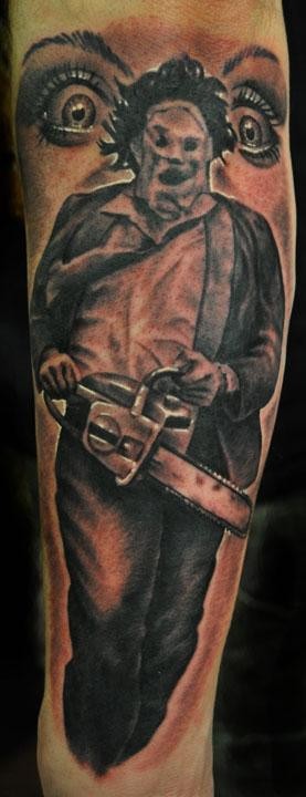 JOSH DUFFY手臂肖像纹身作品