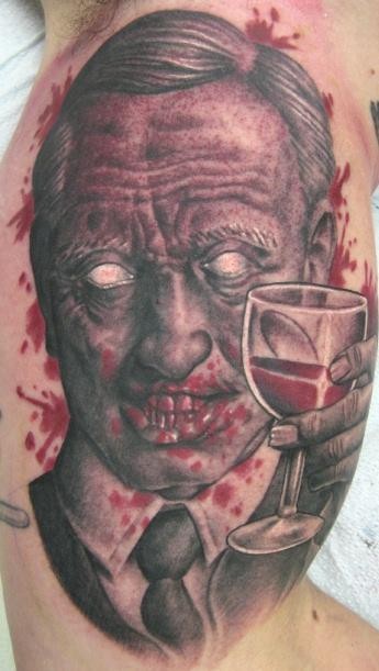 JOSH DUFFY手臂肖像纹身作品