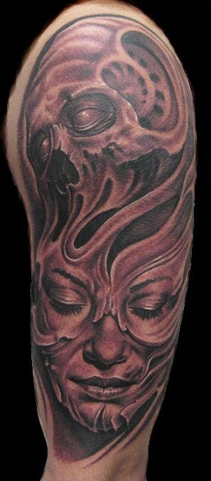 JOSH DUFFY手臂肖像纹身作品