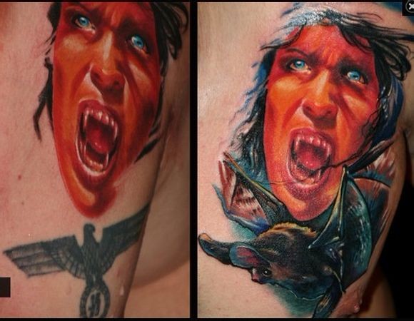 匈牙利怪才csaba胸部纹身作品精选