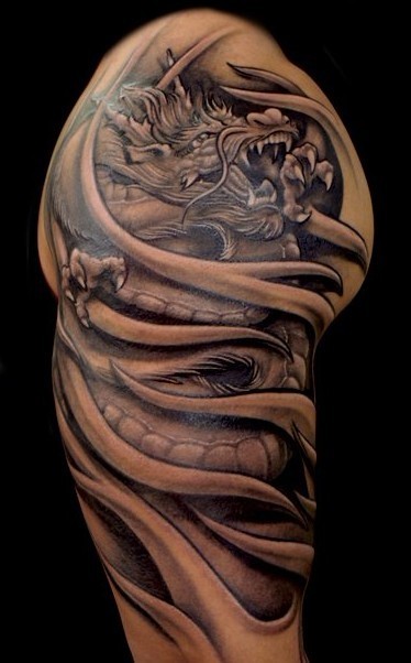 美国纹身师Bili Vegas的手臂纹身作品