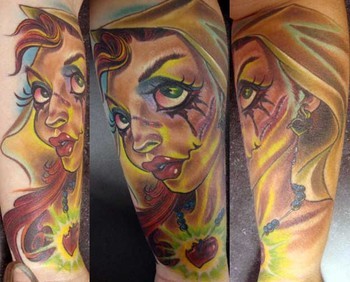 Joe Capobianc-夸张的动漫形象纹身作品