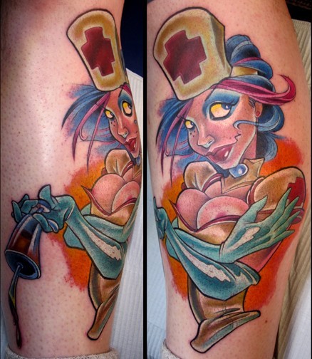 Joe Capobianc-夸张的动漫形象纹身作品