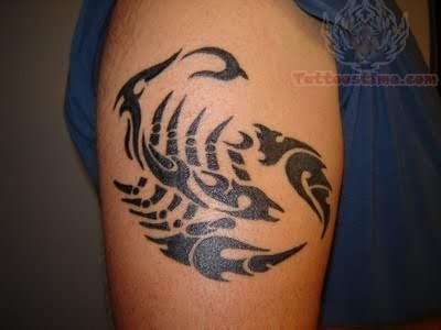 简单好看的蝎子图腾纹身