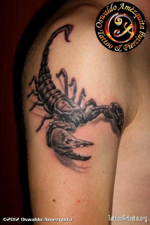 个性十足的手臂蝎子纹身