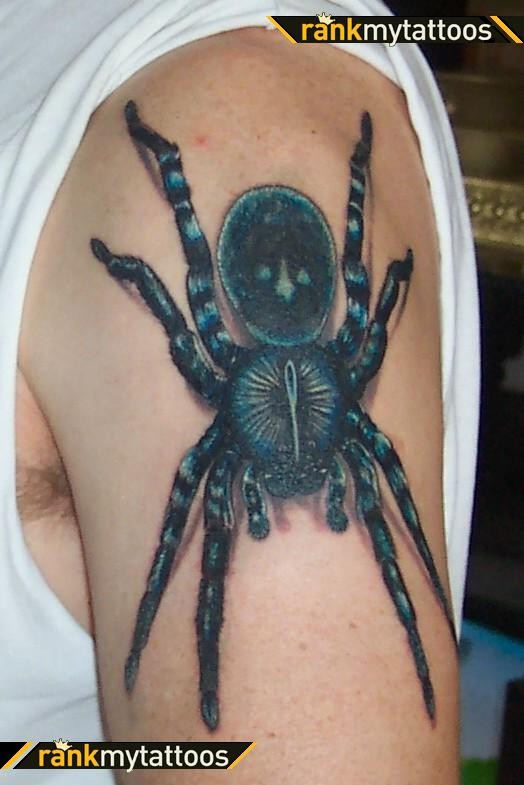 一款毛茸茸的蜘蛛纹身
