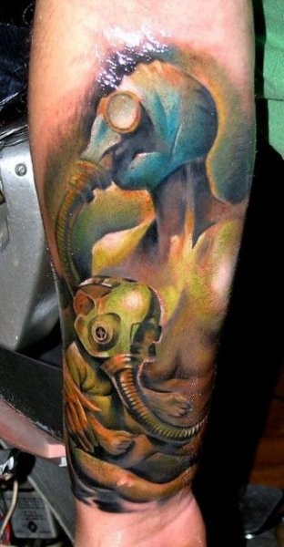 波兰纹身师 piotr dedel的小臂纹身作品