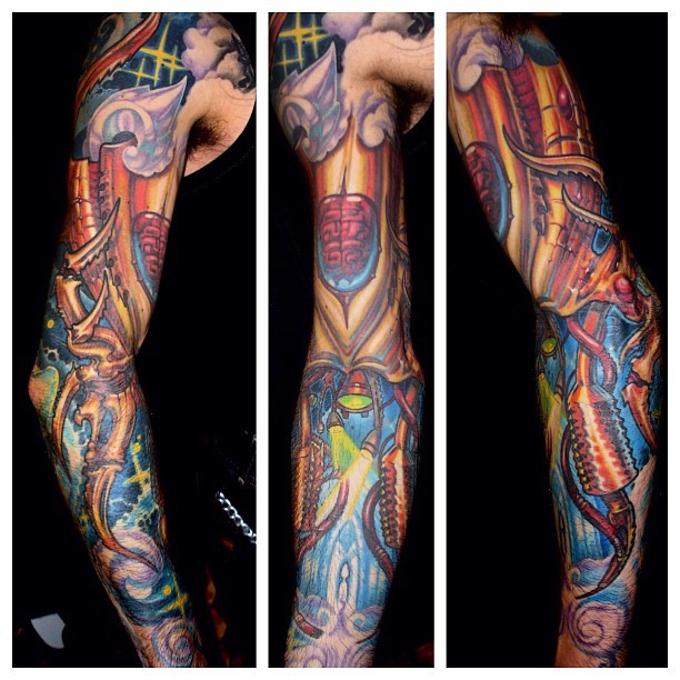 瑞士 Rob Kass 的花臂纹身作品