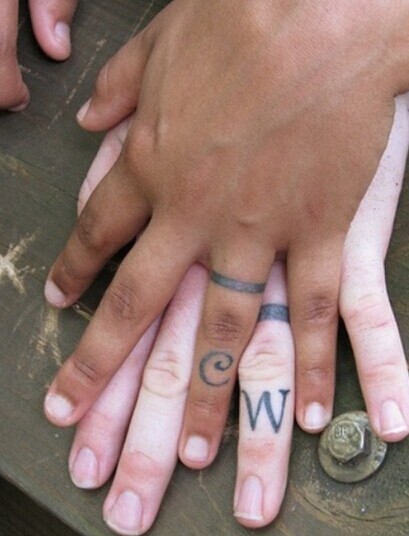 唯美清新的手指图腾纹身很适合情侣哦
