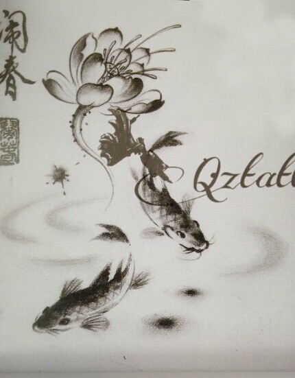 清新唯美的莲花手稿