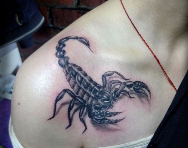 帅气好看的蝎子刺青