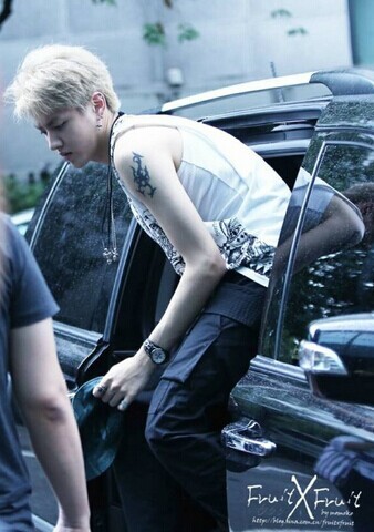 exo队员吴亦凡手臂蝎子图腾刺青