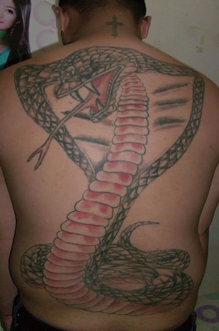 超级个性的蛇刺青
