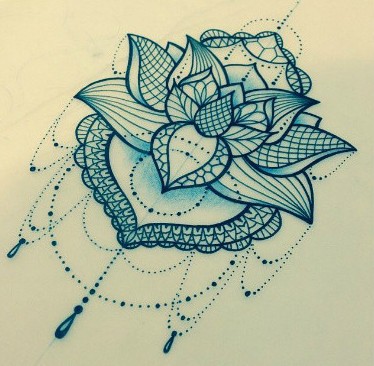 时尚漂亮的图腾刺青