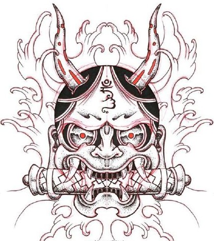 线条感的般若纹身手稿