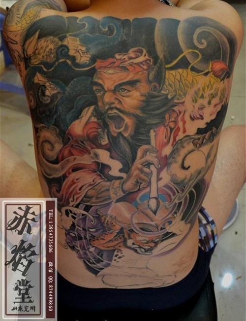 满背斗战胜佛刺青