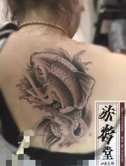 招财纹身图案鲤鱼纹身