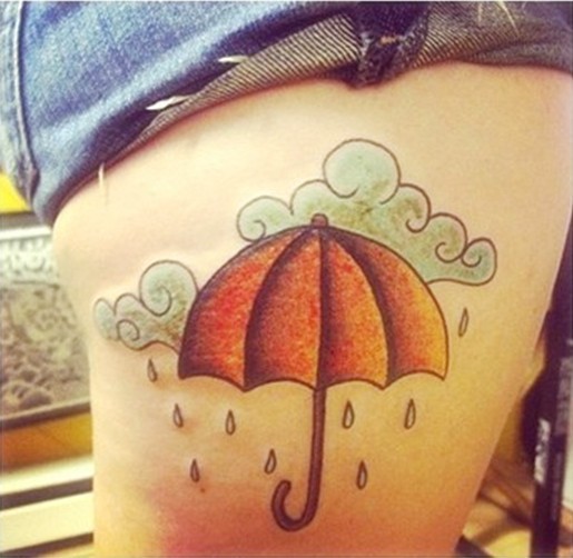 可爱的小雨伞图案