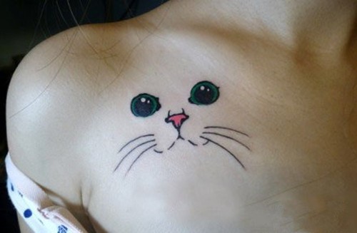 一组可爱的小猫咪纹身