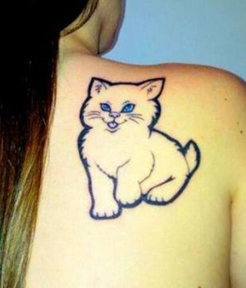 一组可爱的小猫咪纹身