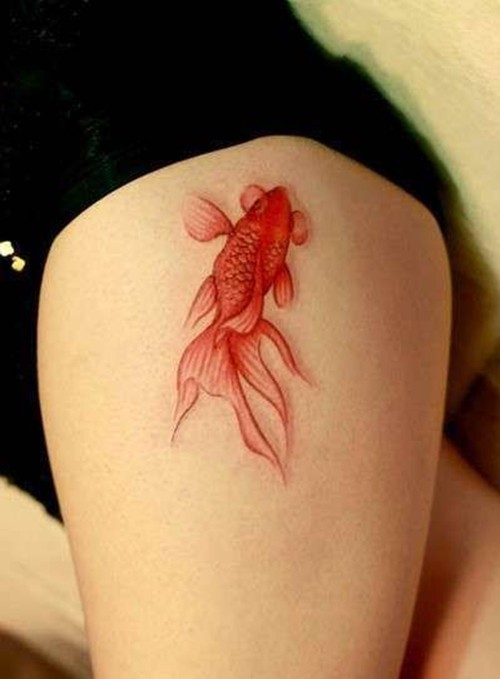 小动物女生大腿纹身