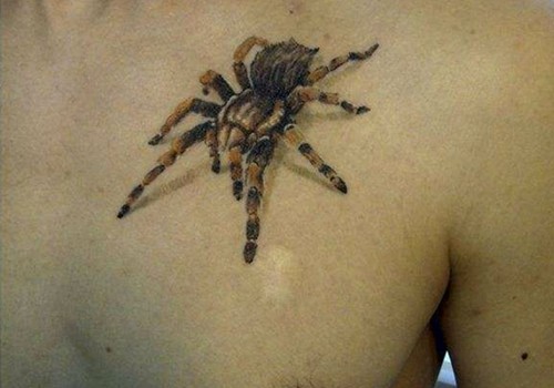 胸前经典3d纹身