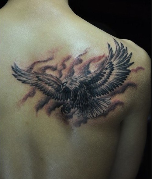 展翅的雄鹰纹身 手稿欣赏