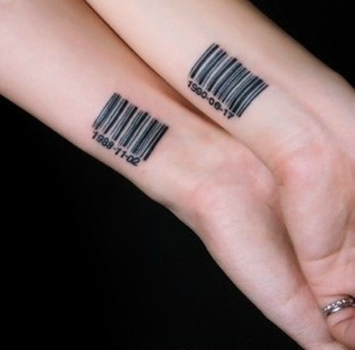 欧美小清新手臂纹身