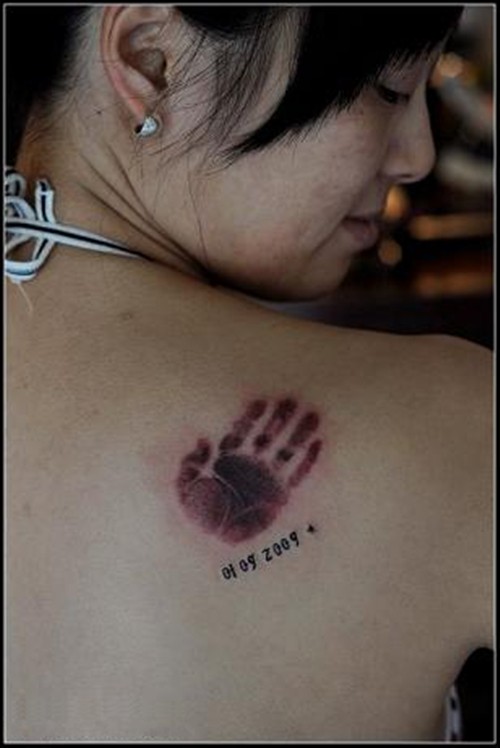 个性另类的的手印纹身