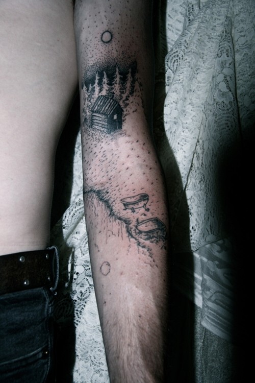 男士手臂个性图案纹身