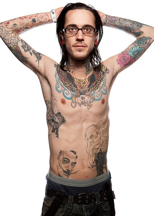 欧美男性个性纹身