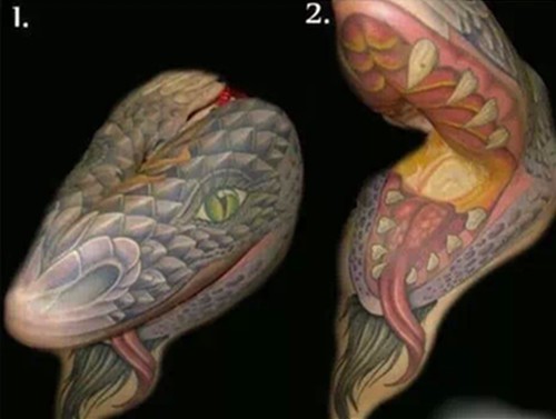 奇葩另类的腋下纹身