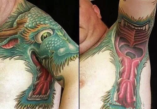 奇葩另类的腋下纹身