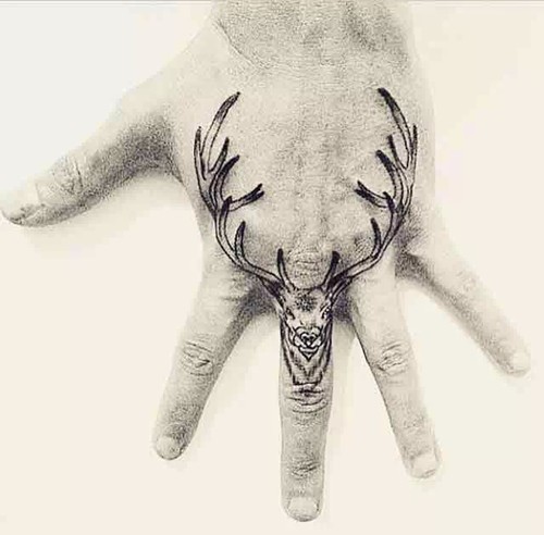 个性创意手指纹身